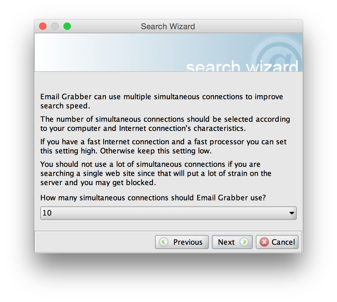 Search Wizard screenshot